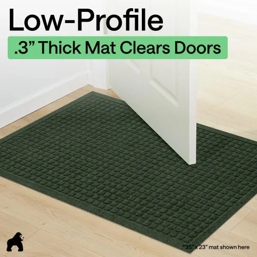 Miniatura 9 de GORILLA GRIP® HydroABSORB - Tapete ultra absorbente para puerta de entrada exterior, 47 x 35 pulgadas, atrapa la suciedad y la humedad, tapete