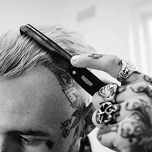 Miniatura 7 de Uppercut Deluxe CT7 Flip Comb – Peine plegable de bolsillo para hombres, peine de tamaño de viaje, acetato de celulosa vegetal duradero, dientes