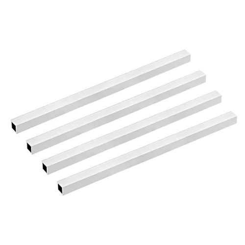 Miniatura 14 de uxcell Tubo cuadrado de aluminio 6063, 6mmx6mmx1mm de espesor de pared, 200mm de longitud, tubo de tubería recta sin costuras, 4 piezas