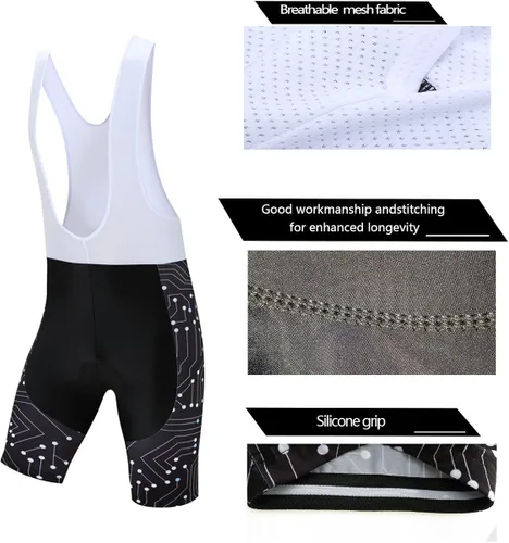 Miniatura 6 de Coconut Ropamo CR Men's Cycling Jersey Set Road Bike Jersey Zipper Pocket Bib Shorts with 4D Padded Cycling Clothing Set