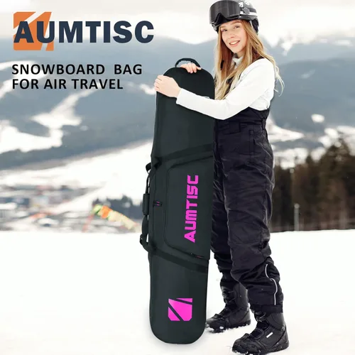Miniatura 7 de Bolsa de Snowboard Acolchada AUMTISC para Viajes Aéreos, Bolsas de Viaje para Snowboard para Volar con Bolsillos para Equipo, Disponible en Longitud