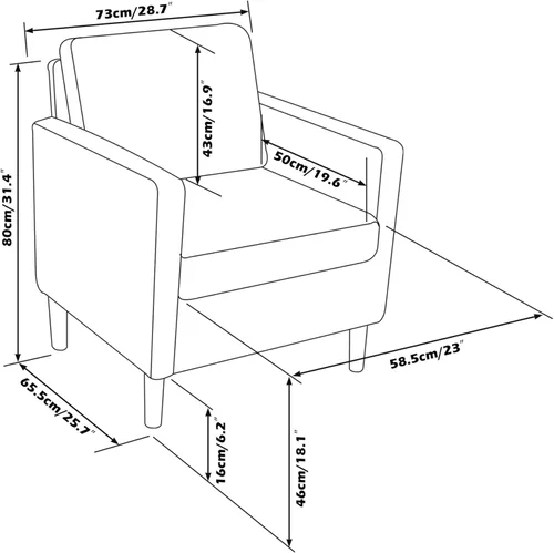 Miniatura 3 de STHOUYN Silla de dormitorio moderna y cómoda de mediados de siglo para adultos, silla de lectura para sala de estar, oficina, adecuada para espacios