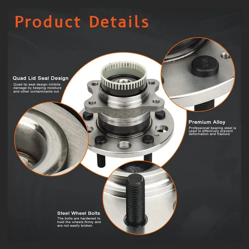 Miniatura 4 de 512437 Nuevo buje y cojinete de rueda trasera del lado del conductor o del pasajero para Hyundai Azera 11-17/Sonata 10-14/Tucson 09-15, para Kia