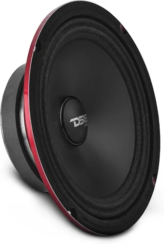 DS18 PRO-SM8.2 - Altavoz delgado de 8 pulgadas, rango medio, canasta de acero rojo, 500 W de potencia máxima, 250 W RMS, 2 ohmios - Altavoces de