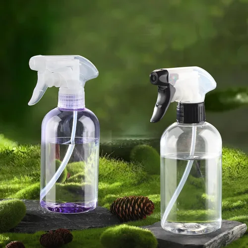 Miniatura 7 de Botellas pulverizadoras de plástico sin BPA, 10 oz/10.1 fl oz, rociador ajustable, recipiente vacío recargable, corriente de niebla para regar