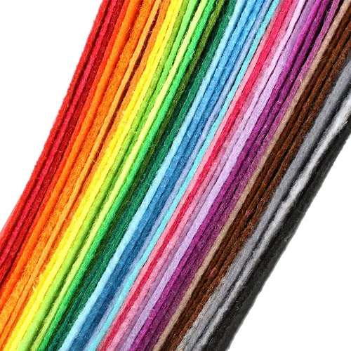 Miniatura 5 de Hojas de fieltro, 40 piezas de 8 x 12 pulgadas (7.9 x 11.8 in), 0.039 in de grosor, hojas de tela de fieltro suave de 0.039 in de grosor, cuadrados