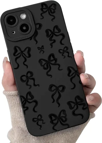 Miniatura 33 de Lovmooful Funda compatible con iPhone 13, bonito diseño de hongos negros para niñas y mujeres, TPU suave a prueba de golpes, protector femenino