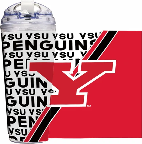Miniatura 122 de Rico Industries Taza acrílica NCAA estándar de 24 onzas con tapa con bisagra, taza de doble pared oficialmente licenciada con pajita