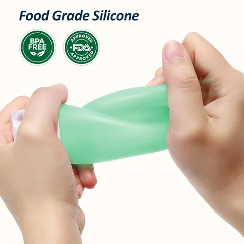 Miniatura 5 de PACKISM Paquete de 5 bolsas de aseo aprobadas por la TSA con botellas, kit de contenedor de viaje de silicona de 3 onzas a prueba de fugas