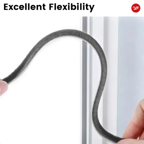 Miniatura 5 de Burlete impermeable para puertas y ventanas, tira de sellado de cepillo, adhesivo fuerte, resistente a la intemperie, a prueba de polvo