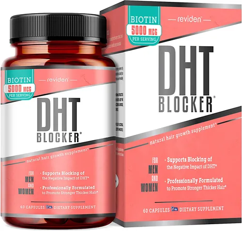 Bloqueador DHT para el crecimiento del cabello con Saw Palmetto, biotina, queratina colágeno para cabello, piel y uñas, vitaminas para mujeres,