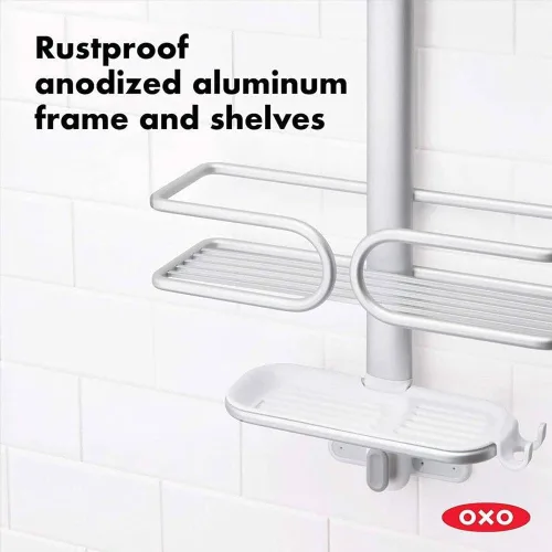 Miniatura 7 de OXO Good Grips - Carrito de ducha de aluminio de 3 niveles