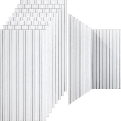 Miniatura 10 de Paquete de 10 paneles acústicos de pared de 47 x 24 pulgadas, grandes paneles autoadhesivos de absorción de sonido para el hogar, dormitorio, sala