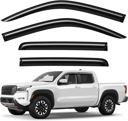 Miniatura 15 de Deflectores de ventana tintados ahumados con cinta adhesiva para ventana lateral, deflectores de lluvia compatibles con Toyota RAV4 2019-2025 - 4