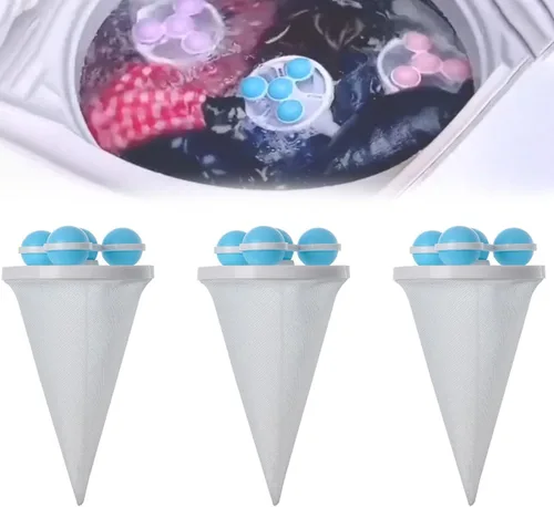 Miniatura 6 de Eliminación de malla flotante para filtrar el cabello, bolsa de malla de limpieza de filtro de cabello para lavadora, bolsa de red de filtro de 3