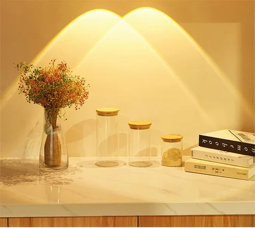 Miniatura 8 de Paquete de 6 luces LED táctiles que funcionan con pilas para gabinete, lámpara de puesta de sol para cocina, dormitorio, armario, armario, Proyector