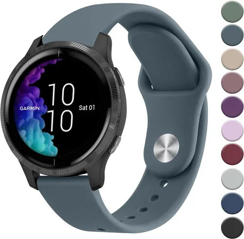 Miniatura 11 de Vanjua Bandas compatibles con Garmin Venu 2 Plus, Venu Sq, Venu y Vivoactive 3, correa de repuesto deportiva de silicona suave para Garmin Vivomove