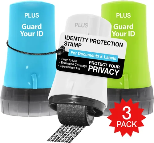 Miniatura 30 de Guard Your ID Advanced Roller 2.0 - Sello de seguridad para prevención de robo de identidad, color azul