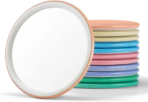 Miniatura 11 de Espejo compacto de maquillaje pequeño a granel, mini espejo de bolsillo de viaje para mujer, paquete de 36 piezas (redondo, negro)