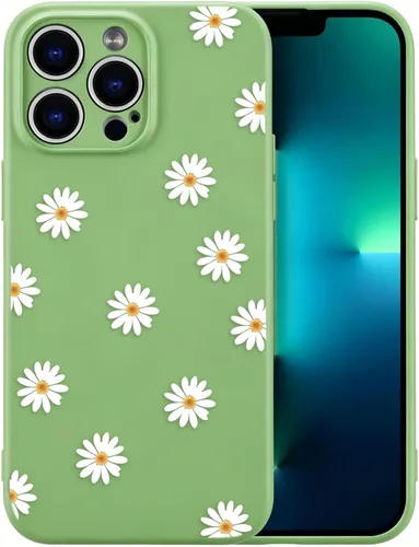Miniatura 108 de RALEAVO Funda Floral para iPhone 12, Cubierta de Silicona Líquida con Bonito Patrón de Rama de Flores para Niñas y Mujeres, Funda Protectora de Goma