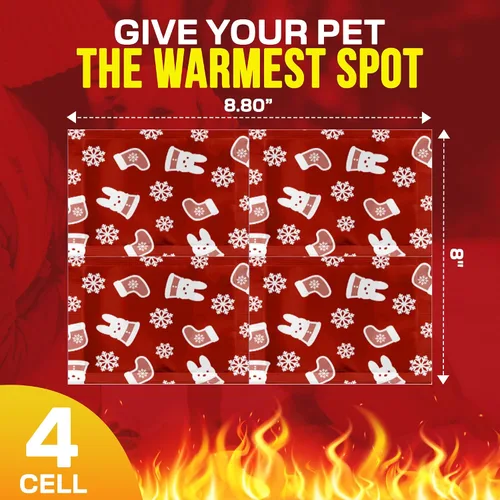 Miniatura 3 de Warmie Súper calentador para perros y gatos Paquetes de calor para mascotas activadas por aire Más grande y ancho para calidez en la cama