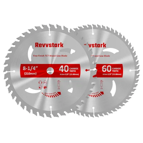 Miniatura 10 de Paquete de 3 hojas de sierra circular de carburo de 3 pulgadas y 36 dientes para madera, plástico, PCV, acrílico, aluminio con eje de 7/16 pulgadas