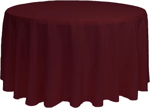 Miniatura 13 de YOUR CHAIR COVERS - Mantel redondo de poliéster prémium de 120 pulgadas - Mantel de lino color champán para mesas redondas estándar