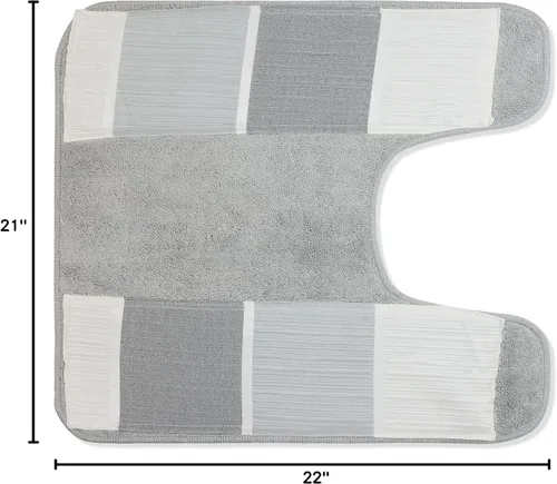 Miniatura 4 de Popular Bath Modern LINE, alfombra de contorno, gris