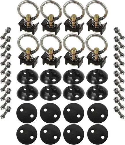 Miniatura 10 de Sistema de Anclaje de Pista en L US Cargo Control, Perfecto para Usar Como Puntos de Anclaje en Camas de Camiones o Remolques para Amarrar Tu UTV