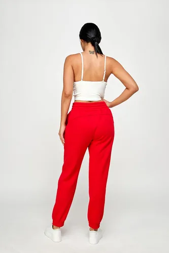 Miniatura 42 de IUUI Pantalones deportivos de cintura alta para mujer, con bolsillos, de algodón, holgados, atléticos