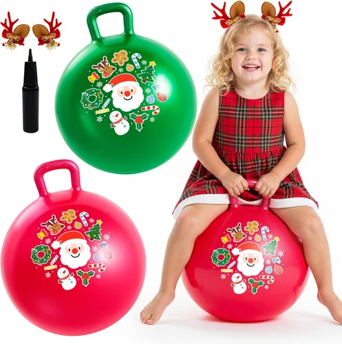 Miniatura 13 de Pelota Hopper, pelota saltarina con asas, juguetes Hoppity Hop de 20 pulgadas, juguetes para sentarse y rebotar para niños y niñas Sonrisa azul