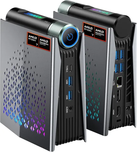 ACEMAGICIAN Mini PC S3A con Windows 11 Pro, Ryzen 7 H 255(hasta 4.9 GHz), 16 GB LPDDR5 512 GB NVME PCIe4.0 SSD computadora con gráficos Radeon 780M,