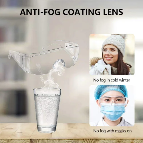 Miniatura 3 de Gafas de seguridad antivaho paquete de 3 – Gafas de protección envolvente para laboratorio, construcción, enfermeras Resistente a los arañazos
