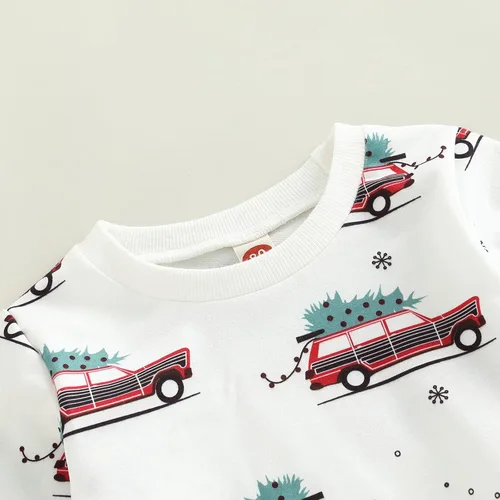 Miniatura 4 de Conjunto de sudadera de calabaza y pantalón para bebé y niño, de manga larga