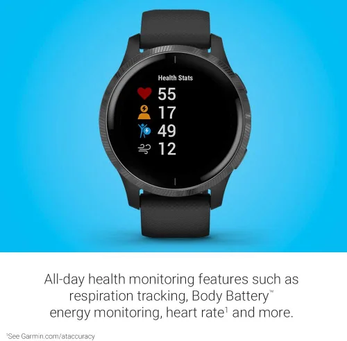 Miniatura 4 de Garmin 010-02173-11 Venu, GPS SmartWatch con pantalla táctil brillante, presenta música, monitoreo de energía corporal, entrenamientos animados