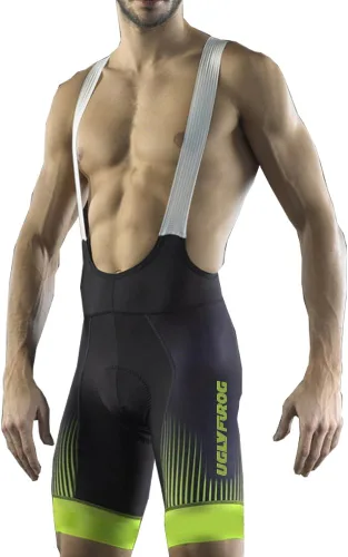 Miniatura 66 de UGLY FROG Designs - Pantalones cortos de ciclismo con pantalones cortos con peto, pantalones cortos de ciclismo Pro/BIP, acolchado 3D Coolmax