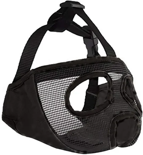 Miniatura 2 de Bozal para perro de hocico corto - Bozal ajustable de malla transpirable para bulldog para morder, masticar, lamer, aseo, mascarilla para perros