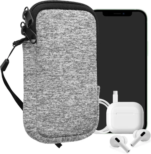 Miniatura 84 de kwmobile Funda universal para teléfono tamaño XS - 3,5/4 pulgadas - Funda de neopreno para teléfono inteligente con cremallera - Funda impermeable