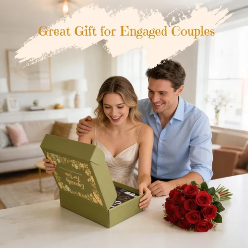 Miniatura 3 de Regalos de compromiso para parejas, marco de fotos de calendario de cuenta regresiva de boda, regalos de compromiso geniales para mujeres, parejas