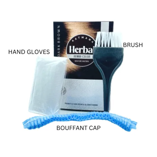 Miniatura 4 de Tinte de cabello de henna marrón oscuro herbario con bondad de 9 hierbas Henna Mehndi marrón oscuro para cabello, hace que el cabello sea suave