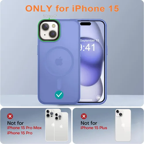 Miniatura 62 de Fuerte magnético para iPhone 11, compatible con Magsafe, [resistente a caídas de 13 pies] Funda trasera translúcida mate con sensación de piel