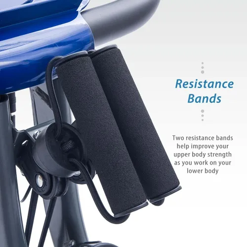 Miniatura 4 de Merax Bicicleta de entrenamiento para el hogar: bicicleta estática reclinada 2 en 1 y posiciones verticales de bicicleta de ciclismo para Azul