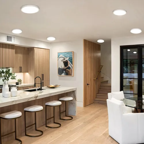 Miniatura 5 de Paquete de 2 lámparas LED de techo empotradas, 3000K-4000K-6500K y equivalente a 100W, lámpara de techo empotrada moderna para cocina de 15W