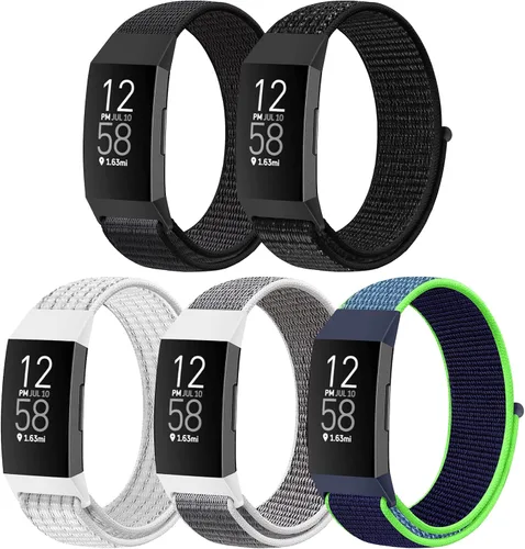 Miniatura 33 de Correas de reloj de nailon compatibles con Fitbit Charge 4/Charge 3/SE, pulsera de repuesto transpirable suave para deporte, correa con banda