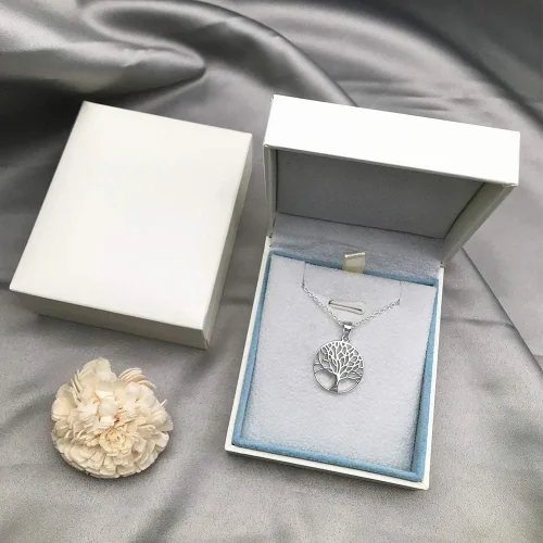 Miniatura 6 de Agvana Collar de plata de ley regalos para el día de San Valentín para su familia árbol de la vida collar con colgante para mujer joyería delicada