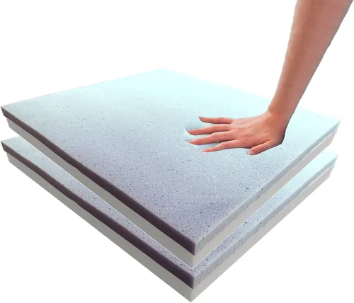 Miniatura 11 de Foamma Paquete de 8 cojines cuadrados de espuma para tapicería de alta densidad de 2 x 18 x 18 pulgadas, para sillas de comedor, repuesto