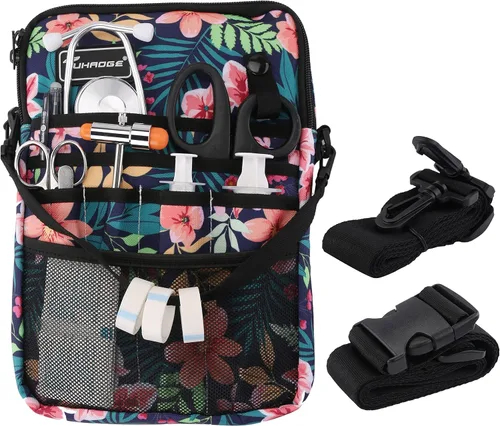 Miniatura 10 de Riñonera para enfermera con soporte para cinta, organizador de bolsillo para enfermeras para profesionales médicos, bolsa de cintura de enfermera