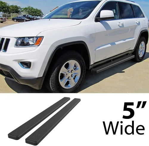 Miniatura 2 de HD Ridez Tablero de acero inoxidable de 5 pulgadas, color negro, compatible con Jeep Grand Cherokee 2011-2021 (incluye 22 WK)