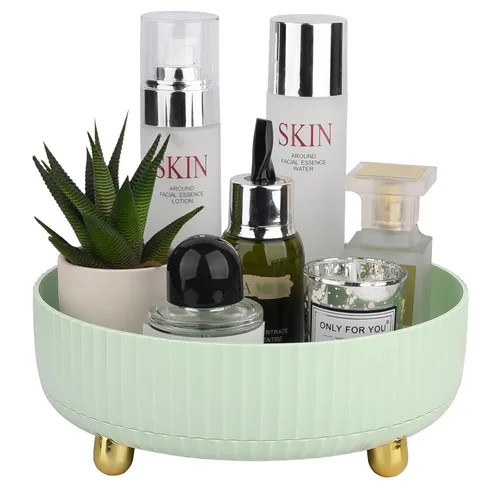 Miniatura 12 de Anyoifax Bandeja organizadora de perfumes de maquillaje, giratoria de 360 grados, organizador de loción para el cuidado de la piel, organizador