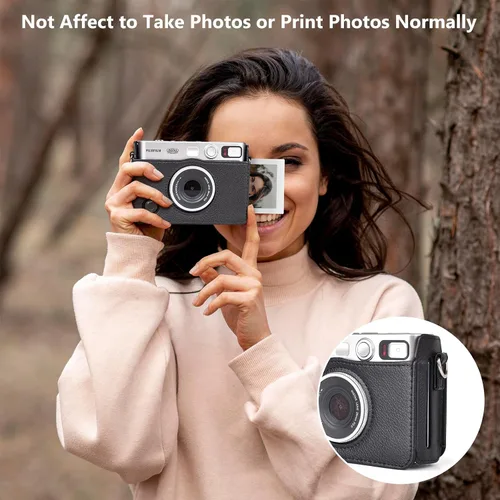 Miniatura 5 de MUZIRI KINOKOO Funda Mini EVO, Cuero PU con Textura de Lichi, Funda Protectora para Cámara Instantánea Instax Mini EVO con Orificio de Carga Preciso